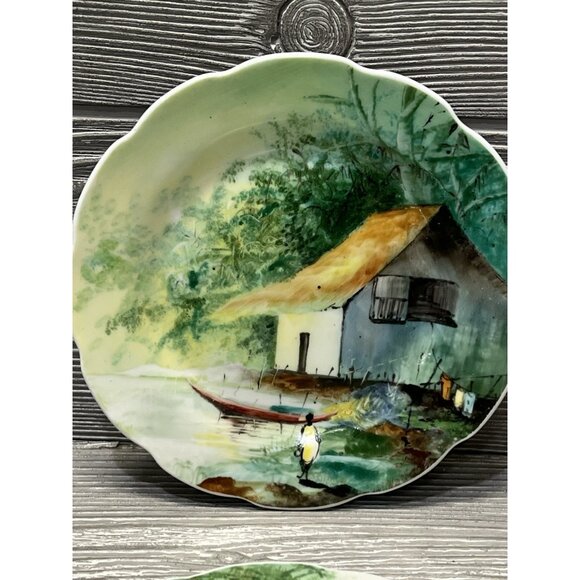 Studiocraft Singapore Handpainted 6” Decorative Plates Set of 4 Vintage 1972 - Picture 4 of 9